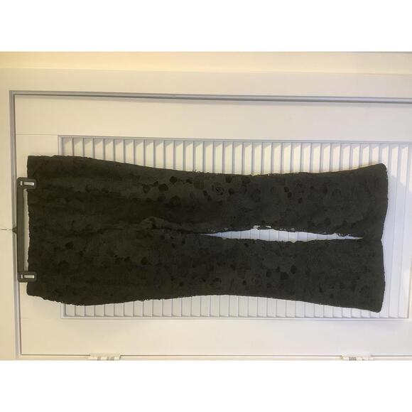 Isaac Mizrahi Live Black Lace Bootcut Lace Pants Suit Party Coordinates 10 - Picture 8 of 9